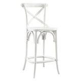 Modern Farmhouse X - Brace Back Elm Wood Counter Stool - Stools available at Alpine Outlets in Denver