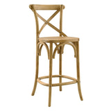 Modern Farmhouse X - Brace Back Elm Wood Counter Stool - Stools available at Alpine Outlets in Denver