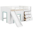 Modern Low Loft Bed With Slide, 3 Storage Drawers, And 2 Doors - Loft Beds available at Alpine Outlets in Denver