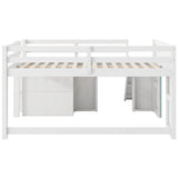 Modern Low Loft Bed With Slide, 3 Storage Drawers, And 2 Doors - Loft Beds available at Alpine Outlets in Denver
