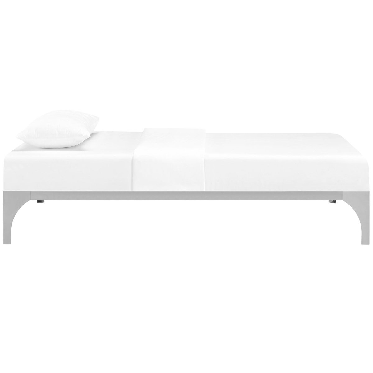 Modern Minimalist Steel and Wood Slatted Twin Platform Bed Frame - Platform Bed available at Alpine Outlets in Denver