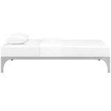 Modern Minimalist Steel and Wood Slatted Twin Platform Bed Frame - Platform Bed available at Alpine Outlets in Denver