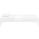 Modern Minimalist Steel and Wood Slatted Twin Platform Bed Frame - Platform Bed available at Alpine Outlets in Denver