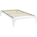 Modern Minimalist Steel and Wood Slatted Twin Platform Bed Frame - Platform Bed available at Alpine Outlets in Denver