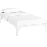 Modern Minimalist Steel and Wood Slatted Twin Platform Bed Frame - Platform Bed available at Alpine Outlets in Denver