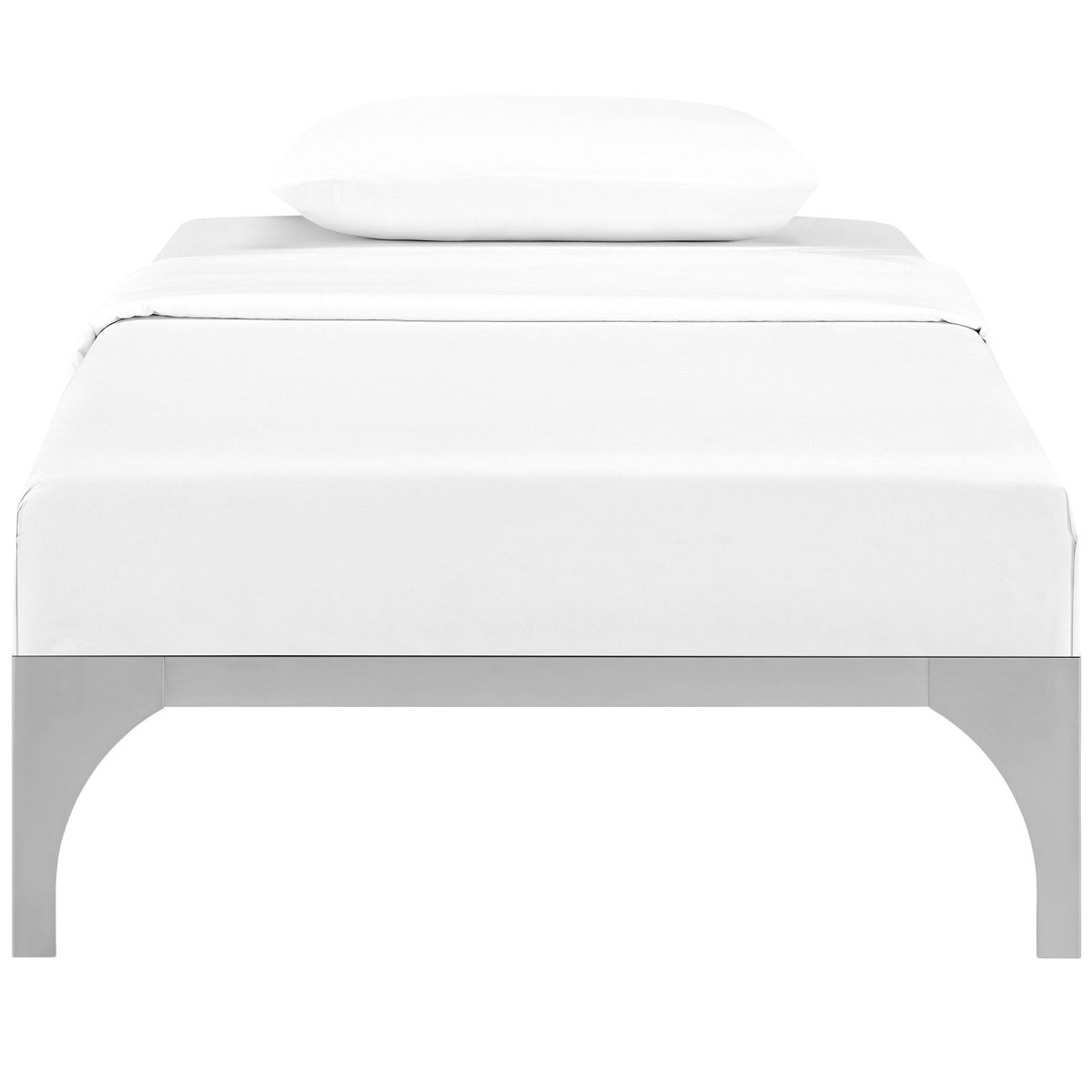 Modern Minimalist Steel and Wood Slatted Twin Platform Bed Frame - Platform Bed available at Alpine Outlets in Denver