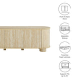 Modern Oval TV Stand with Push to Open Doors and Storage 63 Inch - TV Stands available at Alpine Outlets in Denver