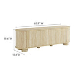 Modern Oval TV Stand with Push to Open Doors and Storage 63 Inch - TV Stands available at Alpine Outlets in Denver