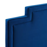 Modern Performance Velvet Platform Bed with French Piping - Platform Bed available at Alpine Outlets in Denver