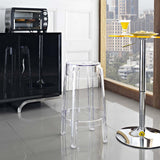 Modern Transparent Acrylic Backless Counter Stool - Stools available at Alpine Outlets in Denver