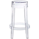 Modern Transparent Acrylic Backless Counter Stool - Stools available at Alpine Outlets in Denver