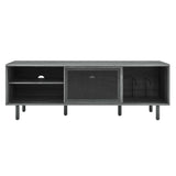 Modern TV and Vinyl Record Stand with Mesh Sliding Doors 67 Inch - TV Stands available at Alpine Outlets in Denver