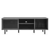 Modern TV and Vinyl Record Stand with Mesh Sliding Doors 67 Inch - TV Stands available at Alpine Outlets in Denver