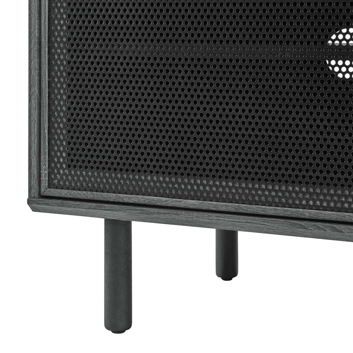 Modern TV and Vinyl Record Stand with Mesh Sliding Doors 67 Inch - TV Stands available at Alpine Outlets in Denver