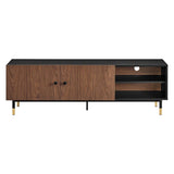 Modern TV Stand with Hinged Doors and Open Storage 60 Inch - TV Stands available at Alpine Outlets in Denver