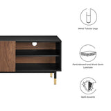 Modern TV Stand with Hinged Doors and Open Storage 60 Inch - TV Stands available at Alpine Outlets in Denver