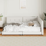 Modern Upholstered Platform Bed With USB Ports And LED Belt - Upholstered Beds available at Alpine Outlets in Denver