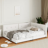 Modern Upholstered Platform Bed With USB Ports And LED Belt - Upholstered Beds available at Alpine Outlets in Denver