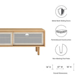 Modern Urban TV Stand with Mesh Sliding Doors 47 Inch - TV Stands available at Alpine Outlets in Denver