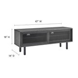 Modern Urban TV Stand with Mesh Sliding Doors 47 Inch - TV Stands available at Alpine Outlets in Denver