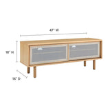 Modern Urban TV Stand with Mesh Sliding Doors 47 Inch - TV Stands available at Alpine Outlets in Denver