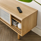 Modern Urban TV Stand with Mesh Sliding Doors 47 Inch - TV Stands available at Alpine Outlets in Denver