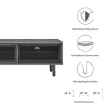 Modern Urban TV Stand with Mesh Sliding Doors 47 Inch - TV Stands available at Alpine Outlets in Denver