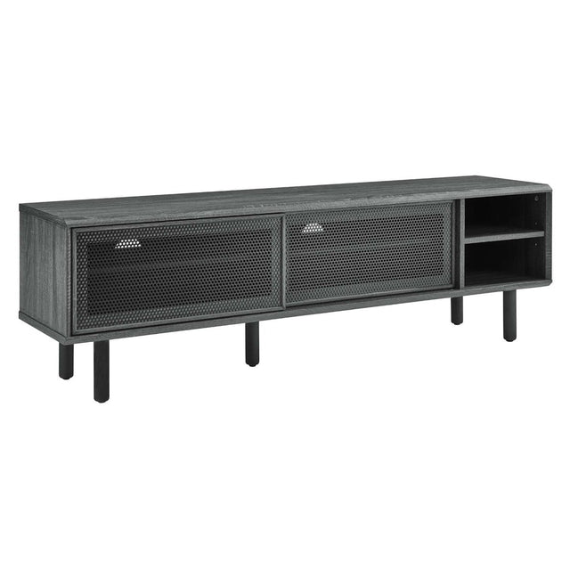 Modern Urban TV Stand with Mesh Sliding Doors 60 Inch - TV Stands available at Alpine Outlets in Denver