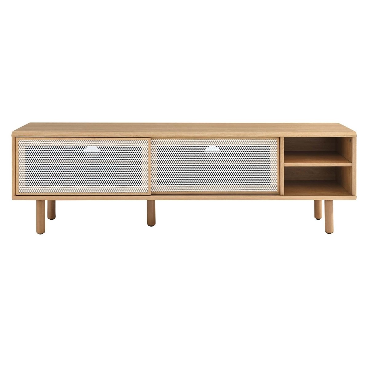 Modern Urban TV Stand with Mesh Sliding Doors 60 Inch - TV Stands available at Alpine Outlets in Denver