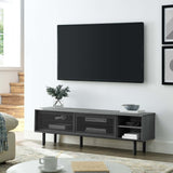 Modern Urban TV Stand with Mesh Sliding Doors 60 Inch - TV Stands available at Alpine Outlets in Denver