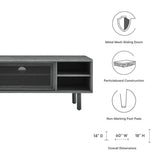 Modern Urban TV Stand with Mesh Sliding Doors 60 Inch - TV Stands available at Alpine Outlets in Denver