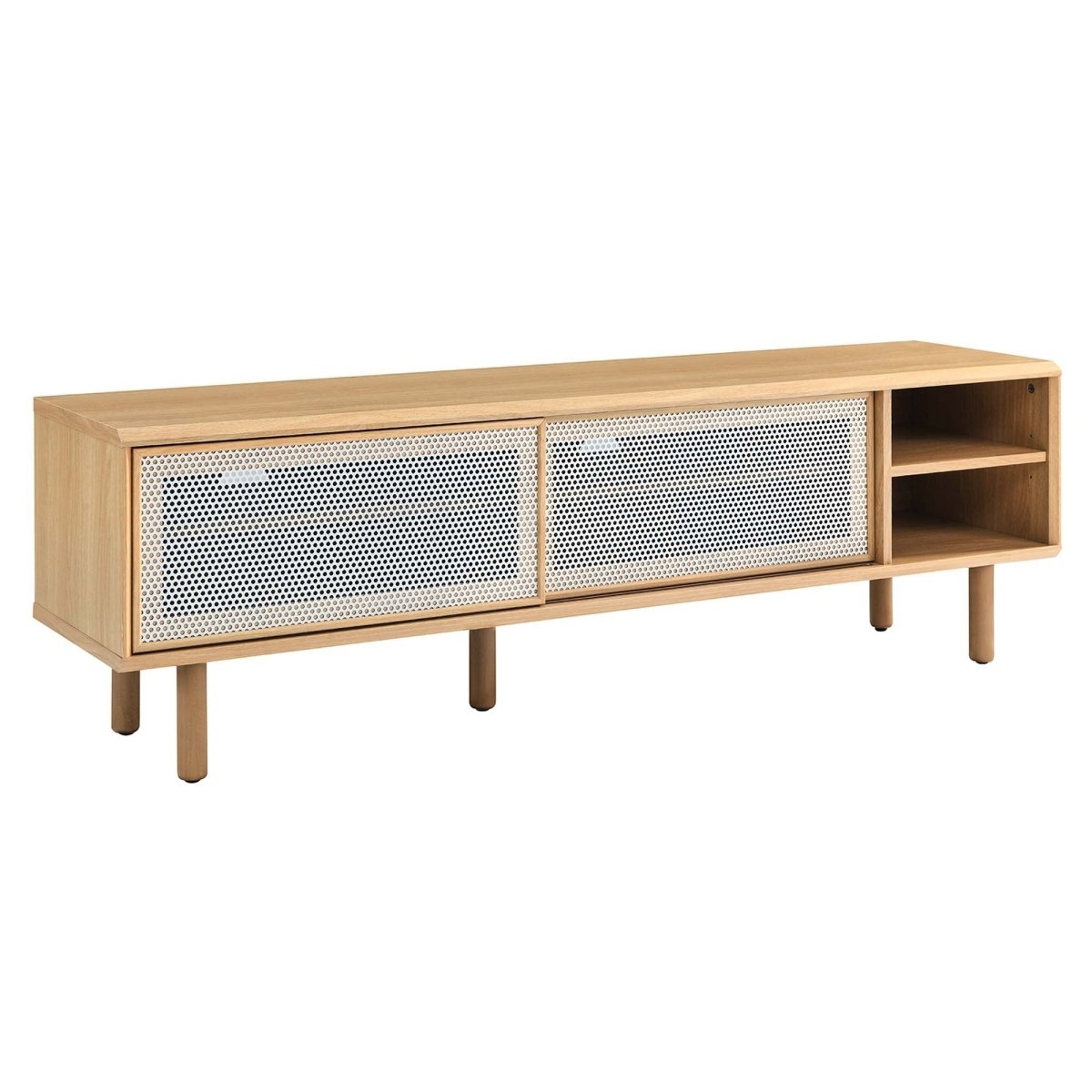 Modern Urban TV Stand with Mesh Sliding Doors 60 Inch - TV Stands available at Alpine Outlets in Denver