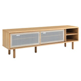 Modern Urban TV Stand with Mesh Sliding Doors 60 Inch - TV Stands available at Alpine Outlets in Denver
