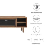 Modern Urban TV Stand with Mesh Sliding Doors 60 Inch - TV Stands available at Alpine Outlets in Denver