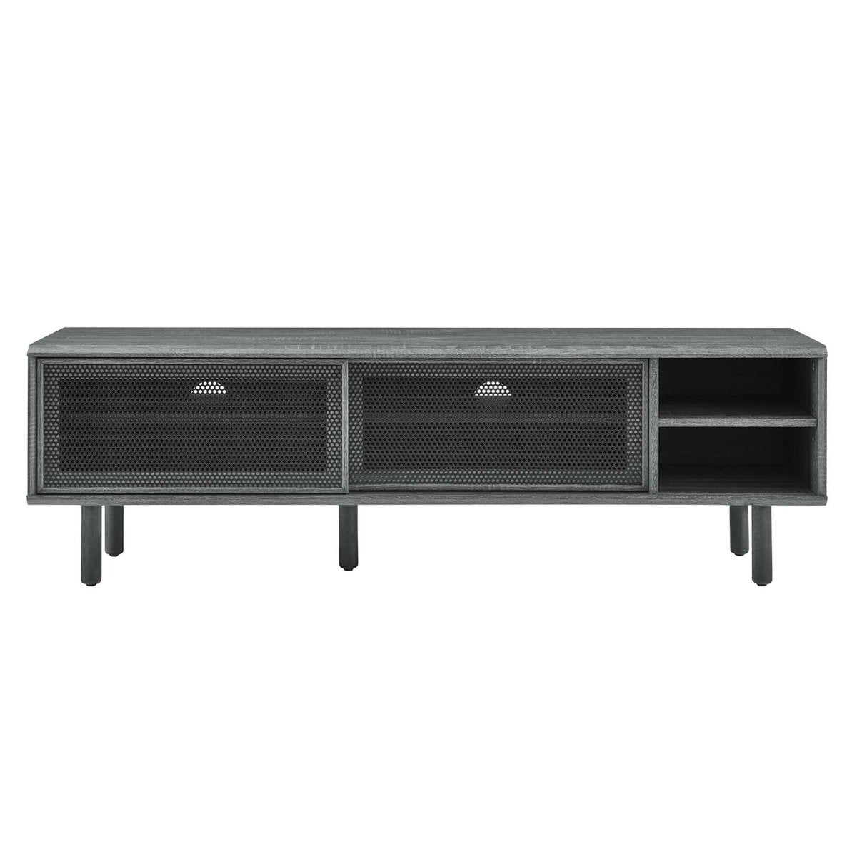 Modern Urban TV Stand with Mesh Sliding Doors 60 Inch - TV Stands available at Alpine Outlets in Denver