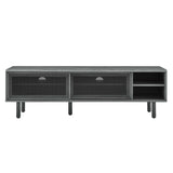 Modern Urban TV Stand with Mesh Sliding Doors 60 Inch - TV Stands available at Alpine Outlets in Denver