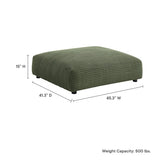 Modular Corduroy Upholstered Ottoman – Large Square 45 Inch - Ottomans available at Alpine Outlets in Denver