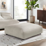Modular Corduroy Upholstered Ottoman – Large Square 45 Inch - Ottomans available at Alpine Outlets in Denver