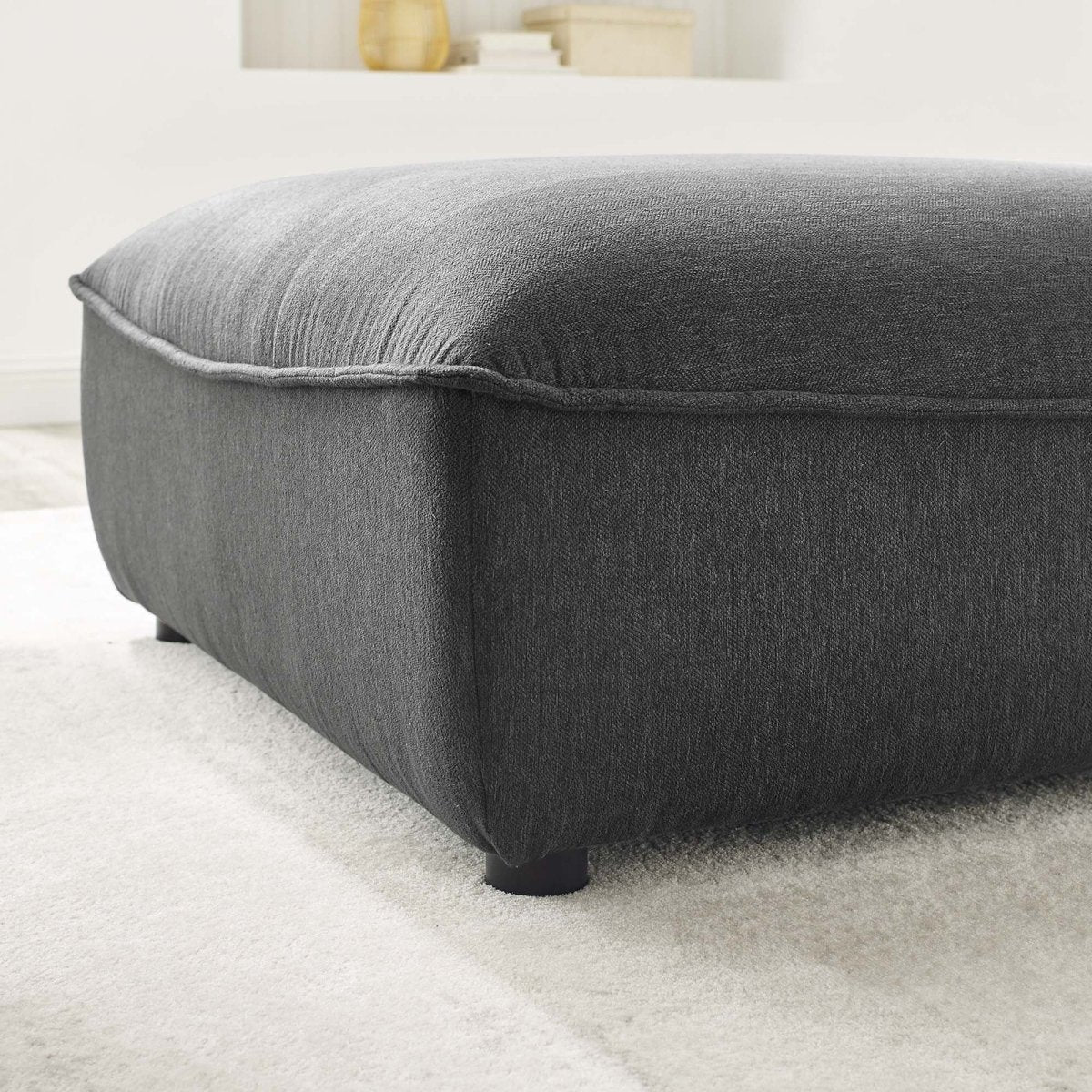 Modular Fabric Sectional Ottoman with Piping – 36 Inch - Ottomans available at Alpine Outlets in Denver