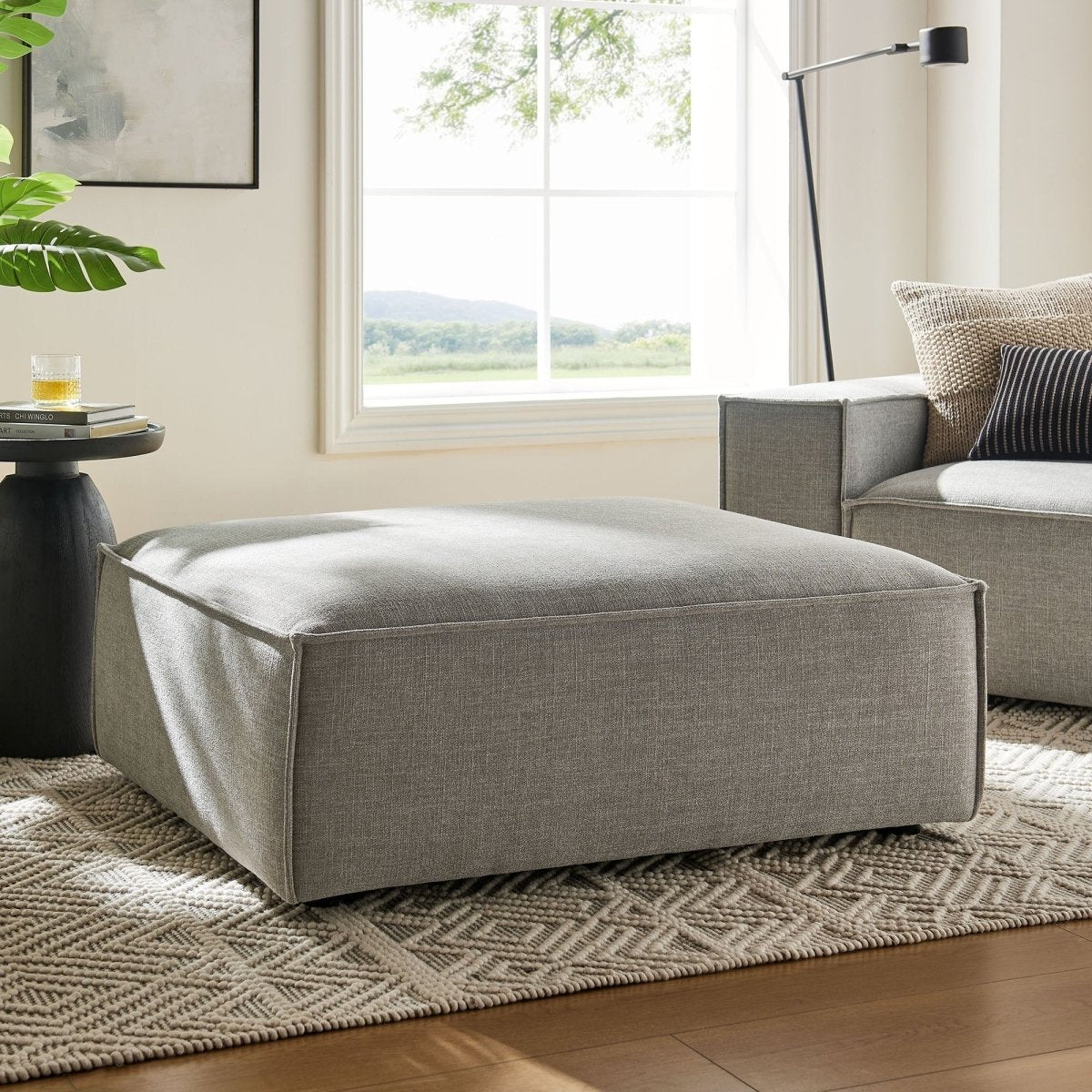 Modular Performance Fabric Ottoman with Piping – 41 Inch - Ottomans available at Alpine Outlets in Denver