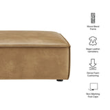Modular Vegan Leather Ottoman with Piping – 41 Inch - Ottomans available at Alpine Outlets in Denver