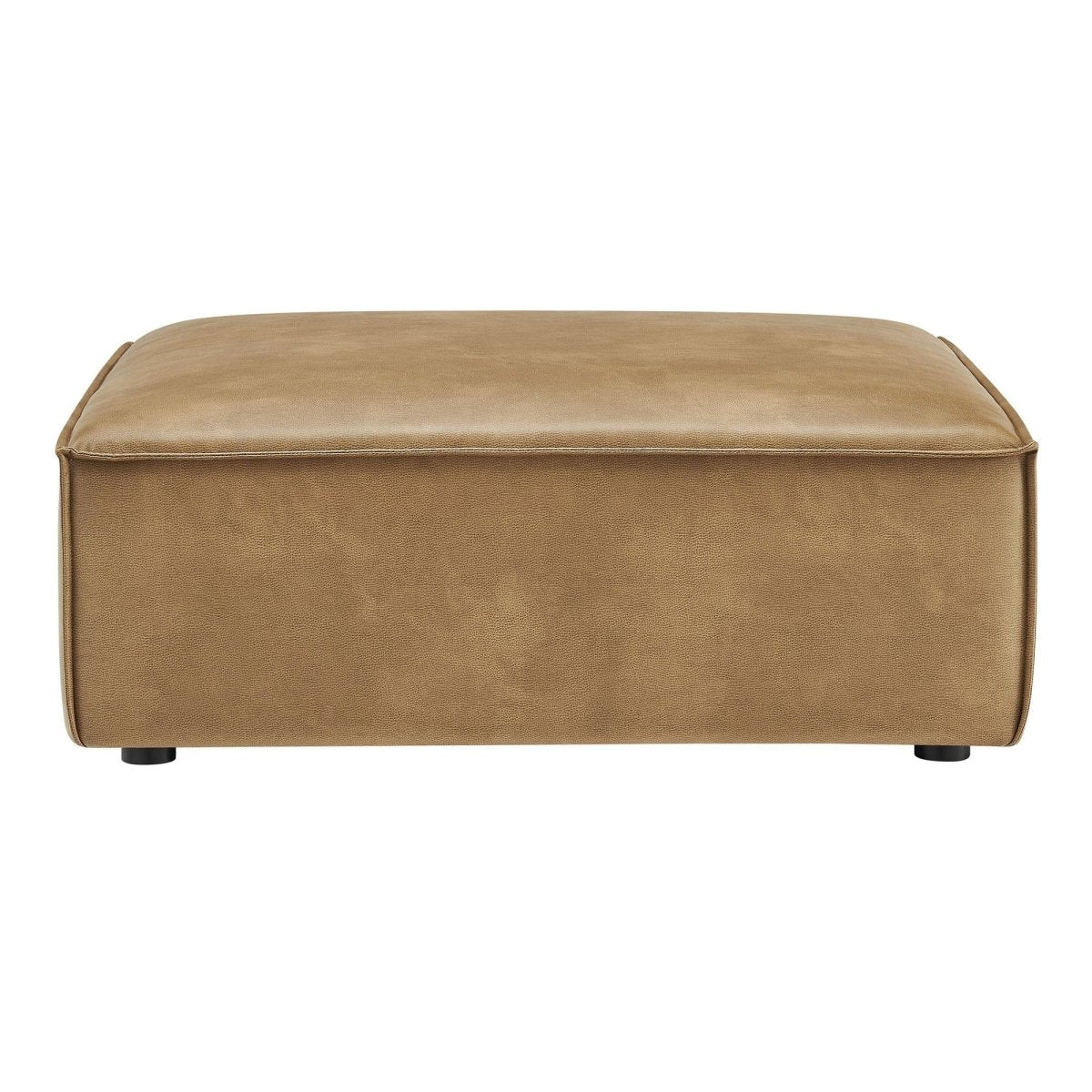 Modular Vegan Leather Ottoman with Piping – 41 Inch - Ottomans available at Alpine Outlets in Denver