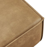 Modular Vegan Leather Ottoman with Piping – 41 Inch - Ottomans available at Alpine Outlets in Denver