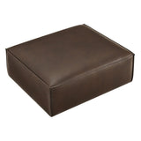 Modular Vegan Leather Ottoman with Piping – 41 Inch - Ottomans available at Alpine Outlets in Denver
