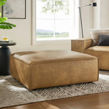 Modular Vegan Leather Ottoman with Piping – 41 Inch - Ottomans available at Alpine Outlets in Denver
