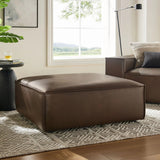 Modular Vegan Leather Ottoman with Piping – 41 Inch - Ottomans available at Alpine Outlets in Denver
