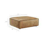 Modular Vegan Leather Ottoman with Piping – 41 Inch - Ottomans available at Alpine Outlets in Denver