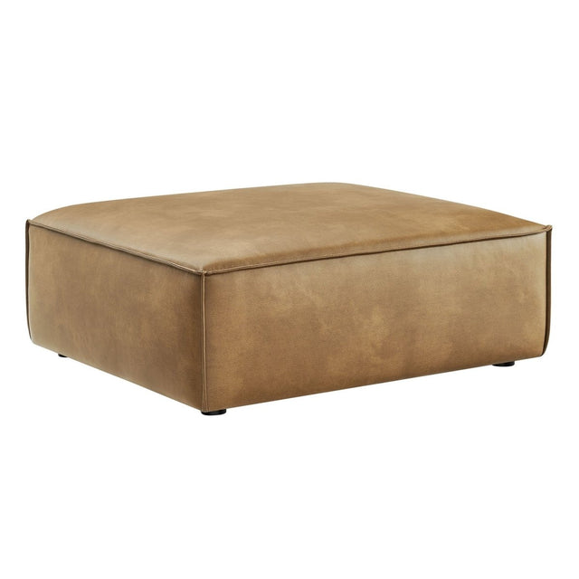 Modular Vegan Leather Ottoman with Piping – 41 Inch - Ottomans available at Alpine Outlets in Denver