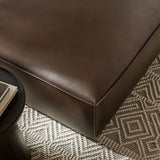 Modular Vegan Leather Ottoman with Piping – 41 Inch - Ottomans available at Alpine Outlets in Denver