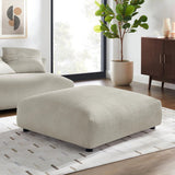 Modular Woven Fabric Upholstered Ottoman – Large Square 45 Inch - Ottomans available at Alpine Outlets in Denver
